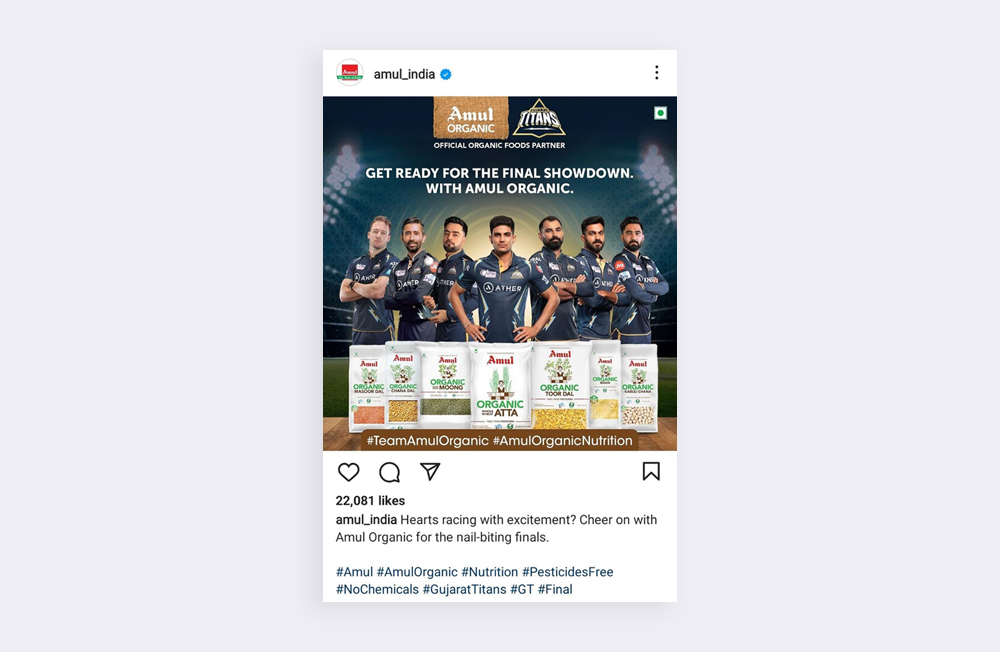 Amul Instagram Post
