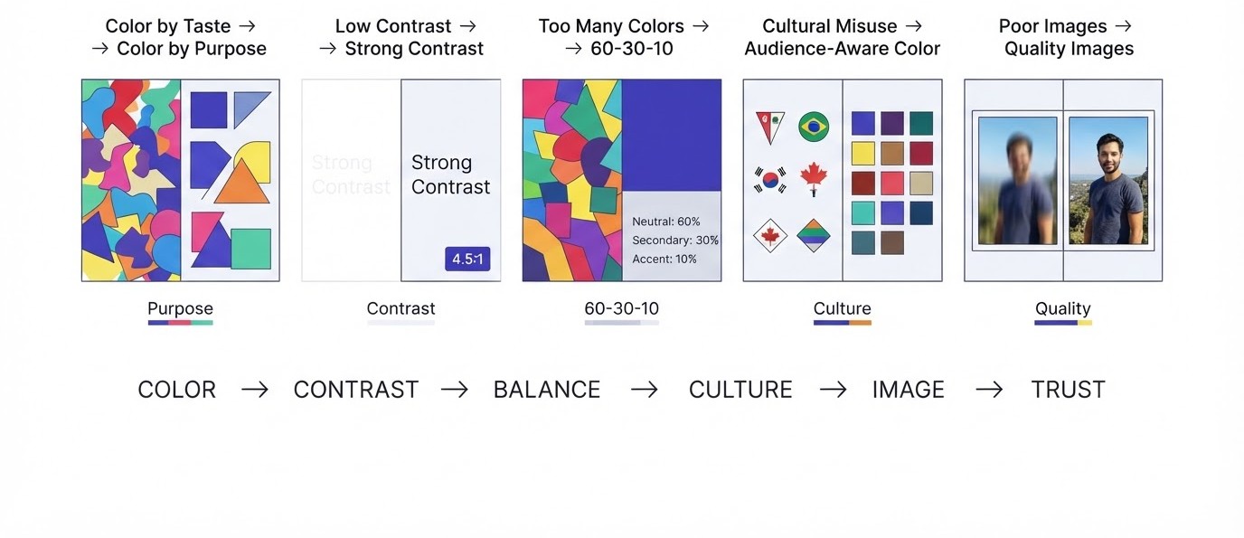 Graphic Design Mistakes With Color, Contrast and Images